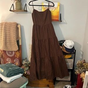 Peppermayo Chocolate Brown Maxi Dress